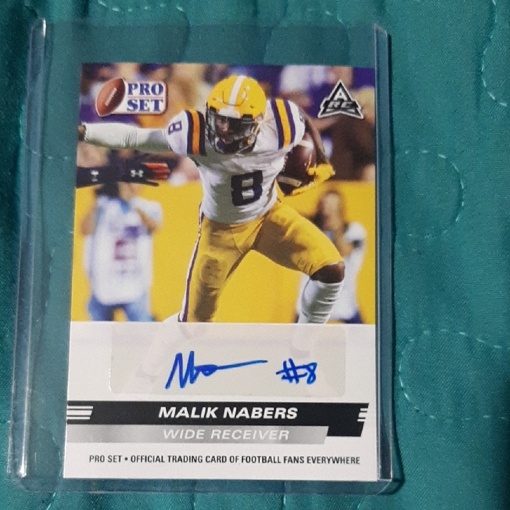 Malik Nabers Trading Card - Yellow and White